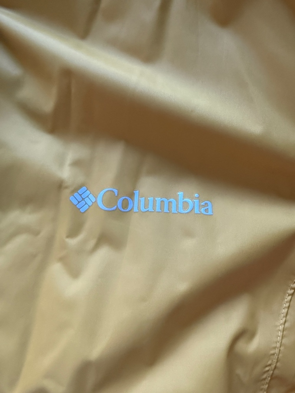 Columbia Mustard Yellow Hooded Rain Jacket - Picture 3 of 6